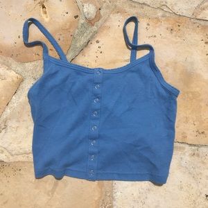 Blue Crop Top